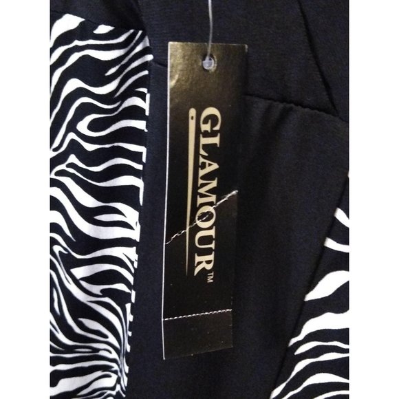 Maxi Dress Black White Zebra 16W NWT - Picture 5 of 8